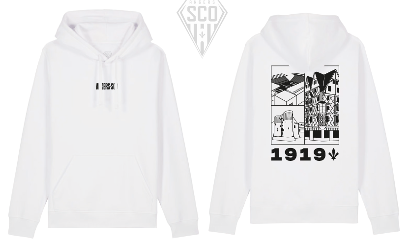 HOODIE BLANC AD ANGERS SCO